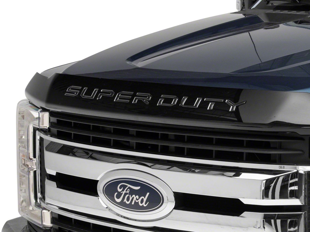 F-250 Super Duty Hood Insert Letters; Matte Black (17-22 F-250 Super ...