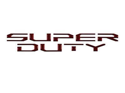 Hood Insert Letters; Ruby Red (17-22 F-250 Super Duty)