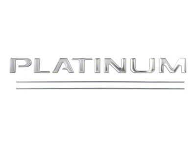 Tailgate Insert Letters; Brushed Silver (17-19 F-250 Super Duty Platinum)