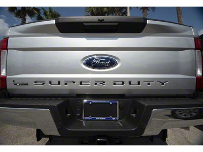 Tailgate Insert Letters; Gloss Black (17-19 F-250 Super Duty)