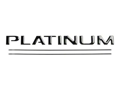 Tailgate Insert Letters; Gloss Black (17-19 F-250 Super Duty Platinum)