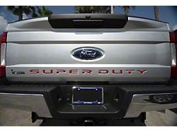 Tailgate Insert Letters; Gloss Red (17-19 F-250 Super Duty)