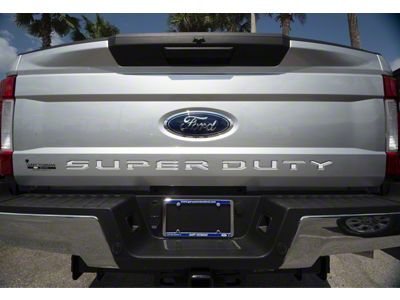 Tailgate Insert Letters; Gloss White (17-19 F-250 Super Duty)