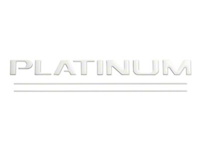 Tailgate Insert Letters; Gloss White (17-19 F-250 Super Duty Platinum)