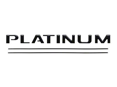 Tailgate Insert Letters; Matte Black (17-19 F-250 Super Duty Platinum)