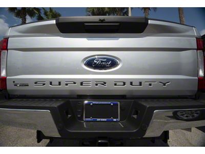 Tailgate Insert Letters; Raw Carbon Fiber (17-19 F-250 Super Duty)