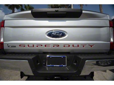 Tailgate Insert Letters; Ruby Red (17-19 F-250 Super Duty)