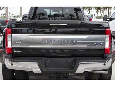 Tailgate Insert Letters; Turbo Silver (17-19 F-250 Super Duty King Ranch)