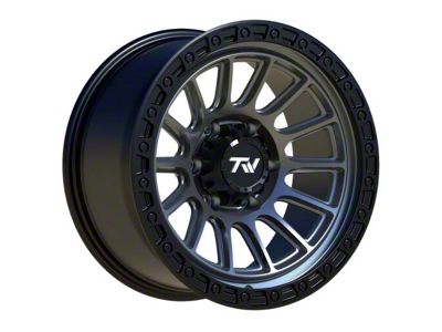 TW Offroad T22 Rotor Matte Black with Gun Metal 6-Lug Wheel; 17x9 ; 0mm Offset (19-23 Ranger)
