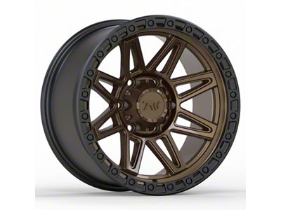 TW Offroad T23 Vector Matte Black with Bronze 6-Lug Wheel; 17x9 ; 0mm Offset (24-25 Ranger)