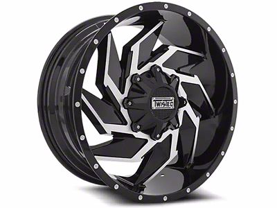 Twisted Off-Road T-24 Raptor Gloss Black Machined 8-Lug Wheel; 20x10; -24mm Offset (11-16 F-350 Super Duty SRW)