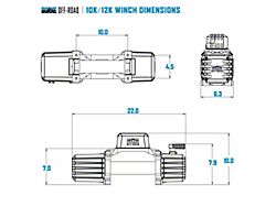 12,000 lb. Winch with Pink Synthetic Rope (Universal; Some Adaptation May Be Required)