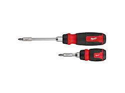 Milwaukee Tool 14-in-1 Ratcheting Multi-Bit and 8-in-1 Ratcheting Compact Multi-bit Screwdriver Set; 2-Piece 