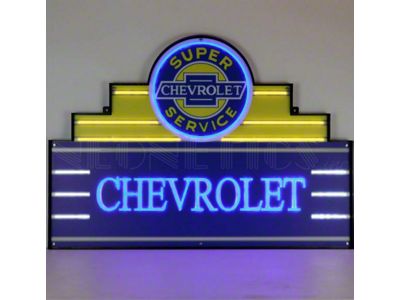Art Deco Marquee Chevrolet LED Flex-Neon Sign; 39-Inch