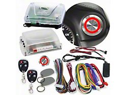 Billet Push Button Engine Start/Stop with Keyless Entry, Remote Start and RFID Kit; Red LED (Universal; Some Adaptation May Be Required)