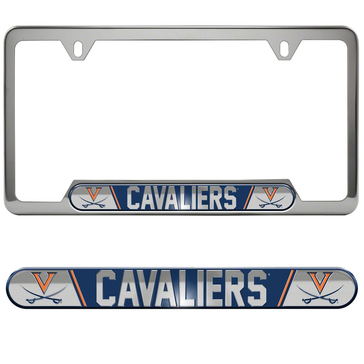 Universal AT Embossed License Plate Frame with University of Virginia