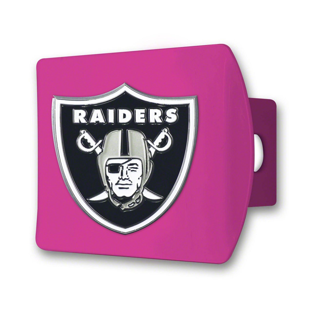 Hitch Cover with Las Vegas Raiders Logo; Pink (Universal; Some Adaptation  May Be Required), image size:1280x1280
