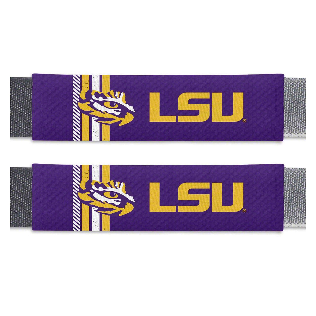 Universal AT Rally Seatbelt Pads with LSU Logo; Purple (Universal; Some ...