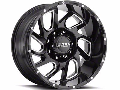 Ultra Wheels Carnage Gloss Black Milled 6-Lug Wheel; 20x9; 18mm Offset (07-13 Sierra 1500)