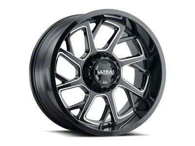 Ultra Wheels Patriot Gloss Black Milled 6-Lug Wheel; 18x9; 18mm Offset (07-13 Sierra 1500)