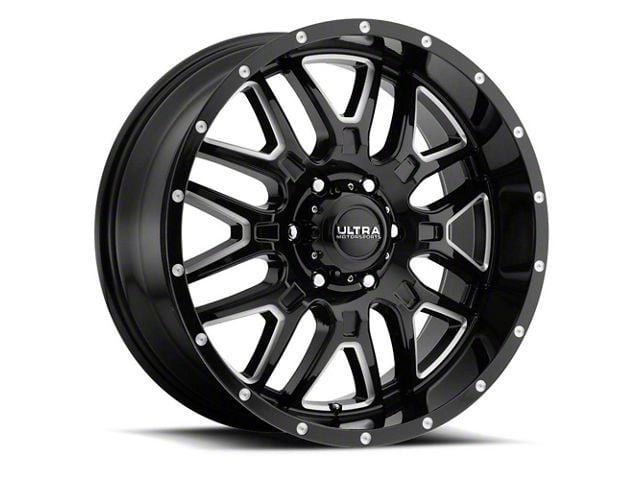 Ultra Wheels Hunter Gloss Black Milled 6-Lug Wheel; 20x10; -25mm Offset (21-24 F-150)