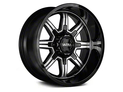 Ultra Wheels Menace Gloss Black with Diamond Cut Accents 6-Lug Wheel; 18x9; 18mm Offset (04-08 F-150)
