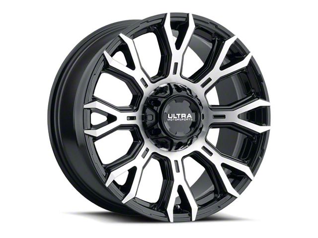 Ultra Wheels Scorpion Gloss Black with Diamond Cut Face 6-Lug Wheel; 20x9; 18mm Offset (04-08 F-150)