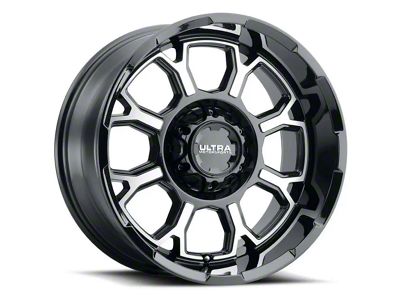 Ultra Wheels Commander Gloss Black Machined 6-Lug Wheel; 18x9; 12mm Offset (07-13 Silverado 1500)