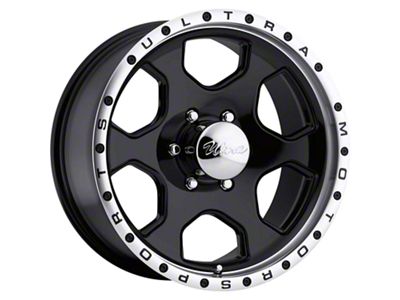 Ultra Wheels Rogue Gloss Black Machined 6-Lug Wheel; 17x8; 10mm Offset (07-13 Silverado 1500)