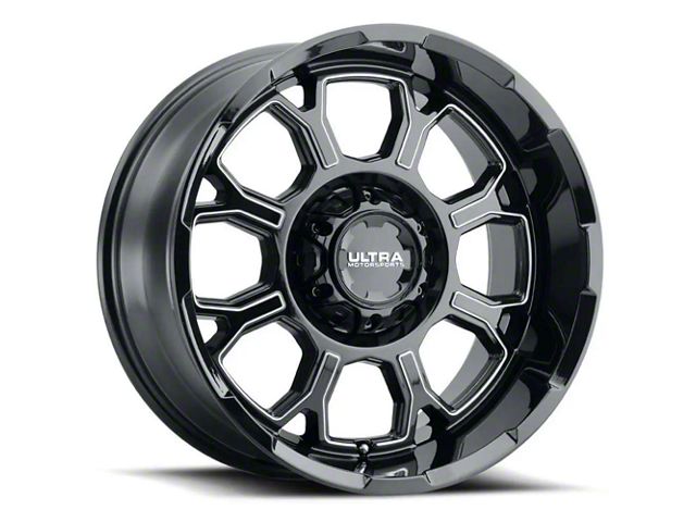 Ultra Wheels Commander Gloss Black Milled 6-Lug Wheel; 18x9; 12mm Offset (07-14 Tahoe)