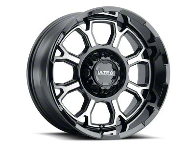 Ultra Wheels Commander Gloss Black Machined 6-Lug Wheel; 18x9; 1mm Offset (07-14 Yukon)