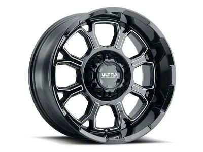 Ultra Wheels Commander Gloss Black Milled 6-Lug Wheel; 18x9; 18mm Offset (07-14 Yukon)