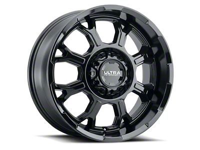 Ultra Wheels Commander Gloss Black 6-Lug Wheel; 18x9; 1mm Offset (07-14 Yukon)