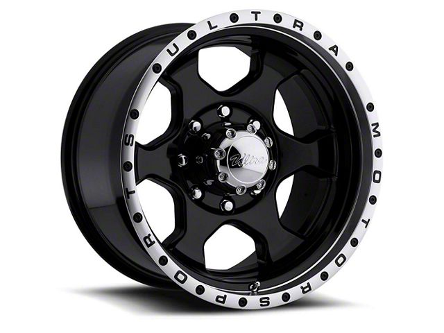 Ultra Wheels Rogue Gloss Black Machined 6-Lug Wheel; 17x8; 10mm Offset (07-14 Yukon)