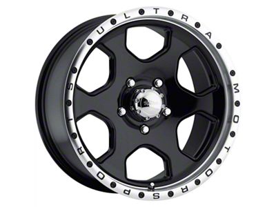 Ultra Wheels Rogue Gloss Black Machined 5-Lug Wheel; 17x8; 10mm Offset (09-18 RAM 1500)