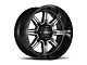 Ultra Wheels Menace Gloss Black with Diamond Cut Accents 8-Lug Wheel; 17x9; 12mm Offset (10-18 RAM 3500 SRW)