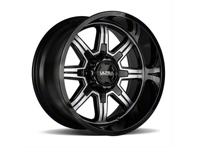 Ultra Wheels Menace Gloss Black Machined 8-Lug Wheel; 18x9; 12mm Offset (11-16 F-250 Super Duty)