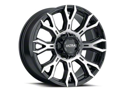 Ultra Wheels Scorpion Gloss Black with Diamond Cut Face 8-Lug Wheel; 20x9; 18mm Offset (11-16 F-350 Super Duty SRW)