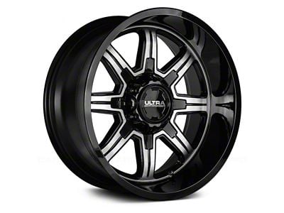 Ultra Wheels Menace Gloss Black with Diamond Cut Accents 6-Lug Wheel; 18x9; 18mm Offset (14-18 Silverado 1500)