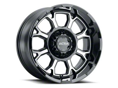 Ultra Wheels Commander Gloss Black Machined 6-Lug Wheel; 18x9; 1mm Offset (15-20 F-150)