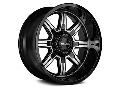 Ultra Wheels Menace Gloss Black with Diamond Cut Accents 6-Lug Wheel; 18x9; 18mm Offset (15-20 F-150)