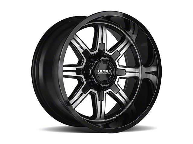 Ultra Wheels Menace Gloss Black with Diamond Cut Accents 6-Lug Wheel; 20x9; 18mm Offset (15-20 Tahoe)