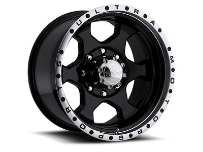 Ultra Wheels Rogue Gloss Black Machined 6-Lug Wheel; 17x8; 10mm Offset (15-20 Tahoe)
