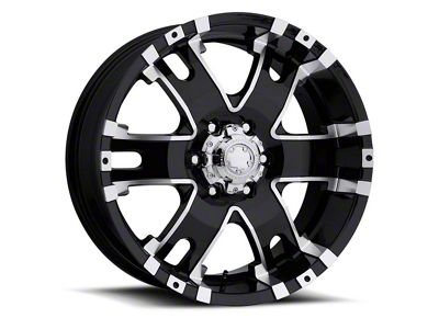Ultra Wheels Baron Gloss Black with Diamond Cut Accents 8-Lug Wheel; 17x9; 12mm Offset (23-24 F-250 Super Duty)
