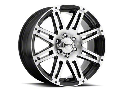 Ultra Wheels Machine Gloss Black with Diamond Cut Face 8-Lug Wheel; 17x8.5; 12mm Offset (23-25 F-250 Super Duty)