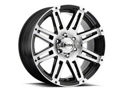 Ultra Wheels Machine Gloss Black with Diamond Cut Face 8-Lug Wheel; 18x9; 12mm Offset (23-25 F-350 Super Duty SRW)