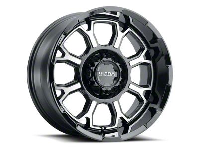 Ultra Wheels Commander Gloss Black Machined 6-Lug Wheel; 20x9; 18mm Offset (24-25 Ranger)