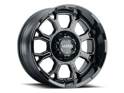 Ultra Wheels Commander Gloss Black Milled 6-Lug Wheel; 18x9; 12mm Offset (24-25 Ranger)