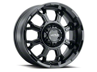 Ultra Wheels Commander Gloss Black 6-Lug Wheel; 18x9; 1mm Offset (24-25 Ranger)