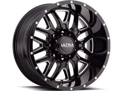 Ultra Wheels Hunter Gloss Black Milled 6-Lug Wheel; 20x9; 18mm Offset (24-25 Ranger)